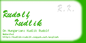 rudolf kudlik business card